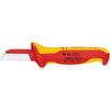 VDE cable-stripping knife180mm with blade 50mm w. plastic blade bakc
